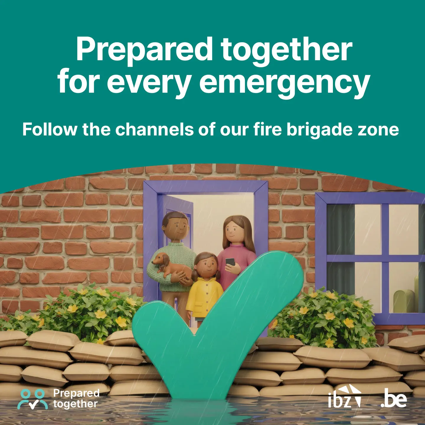 Prepared together for every emergency family sheltering for flood